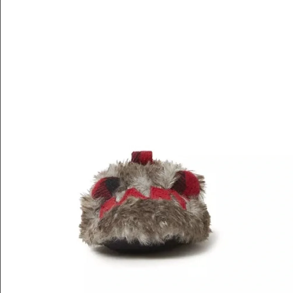 Baby Bear Slippers 0 - 3 Mo Dearfoams Holiday Infant Newborn Easy Slip on NWT